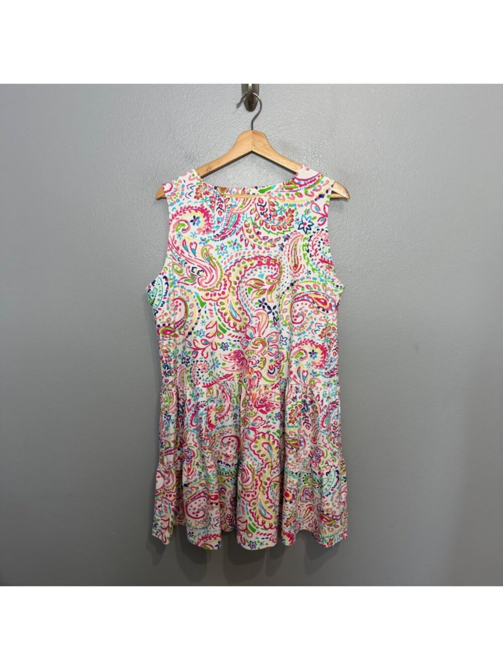 ARYEH upf shift dress in white floral print size XL
